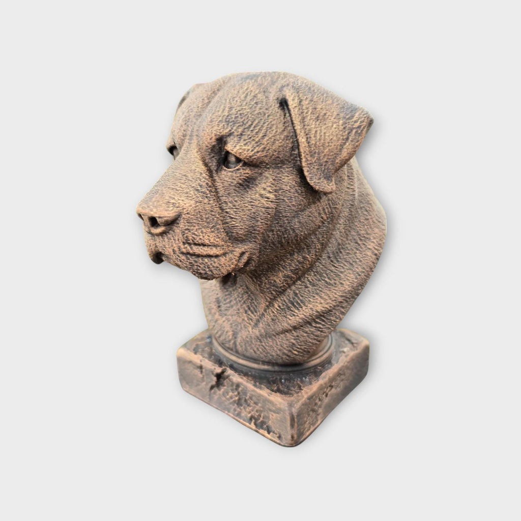 Büste einer Alabai-Büste, zentralasiatische Schäferhundstatue – handbemalt, Wohndekor, Hundeliebhaber, Geschenk für ihn oder sie, Ornament