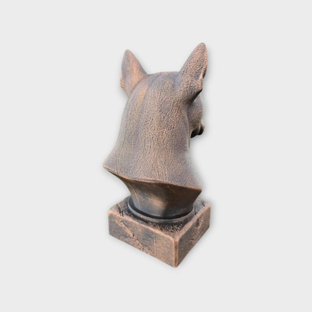 Bust of a Bull Terrier Dog Statue - Hand-Painted Home Decor Dog Lover Gift for Him or Her Ornament