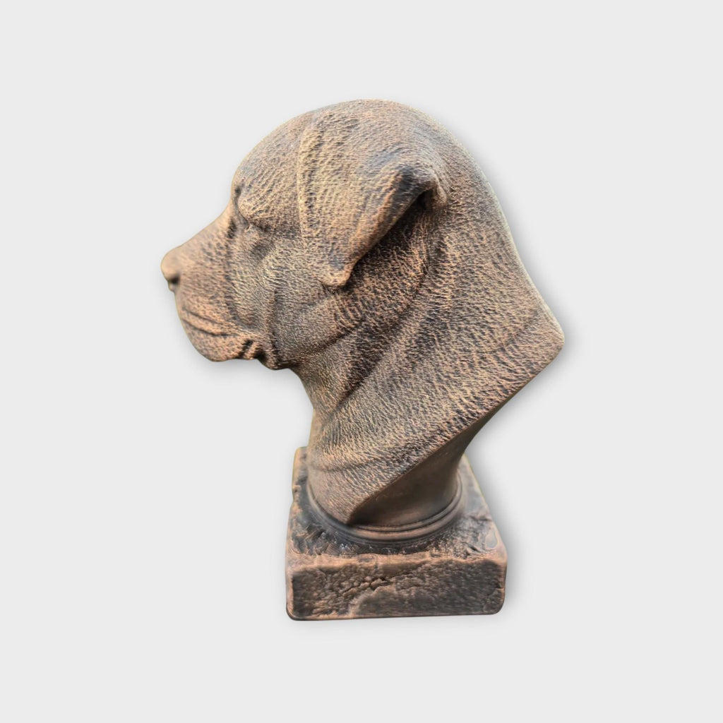 Büste einer Alabai-Büste, zentralasiatische Schäferhundstatue – handbemalt, Wohndekor, Hundeliebhaber, Geschenk für ihn oder sie, Ornament