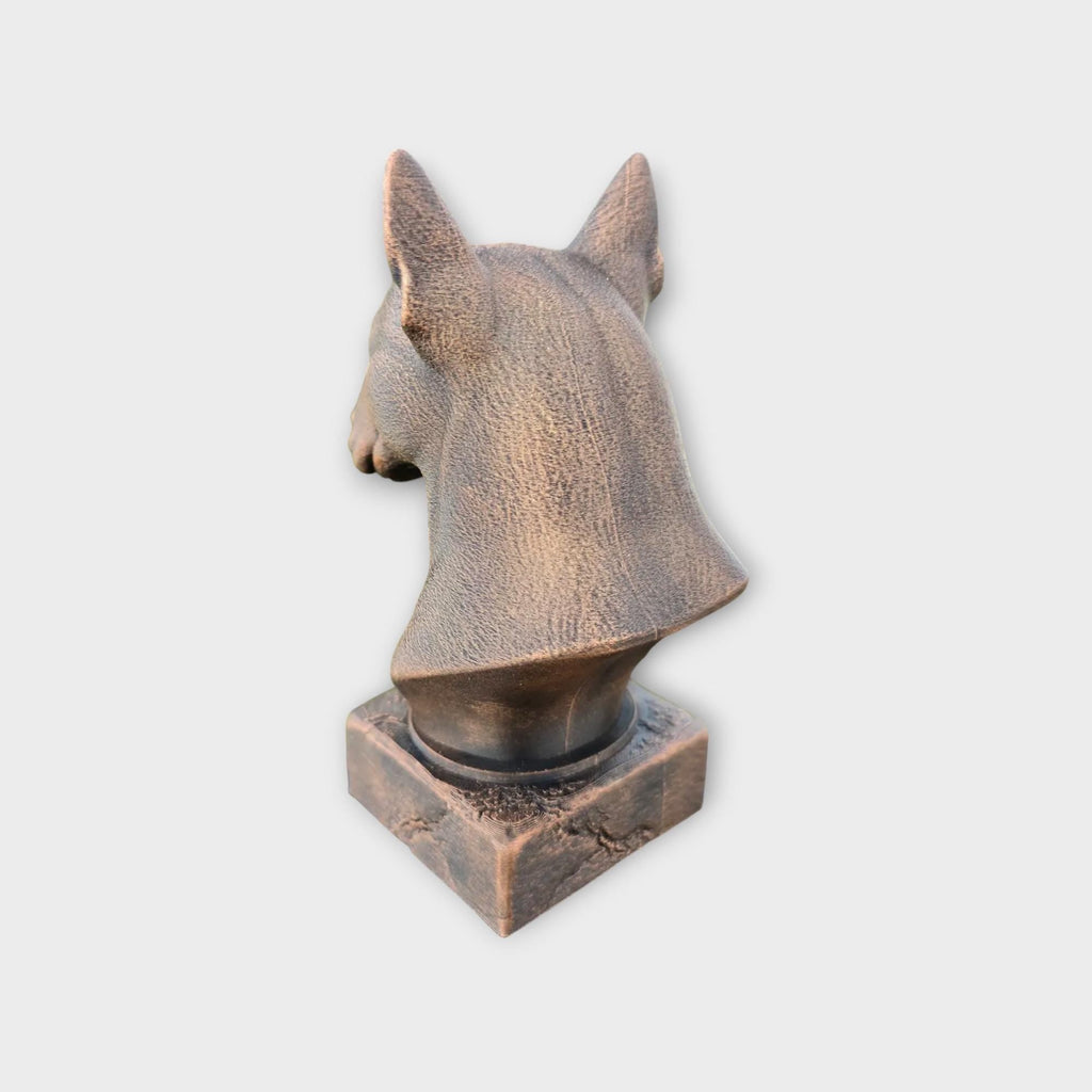 Bust of a Bull Terrier Dog Statue - Hand-Painted Home Decor Dog Lover Gift for Him or Her Ornament