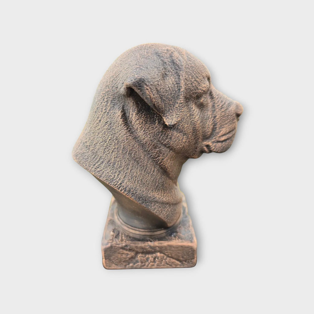 Büste einer Alabai-Büste, zentralasiatische Schäferhundstatue – handbemalt, Wohndekor, Hundeliebhaber, Geschenk für ihn oder sie, Ornament