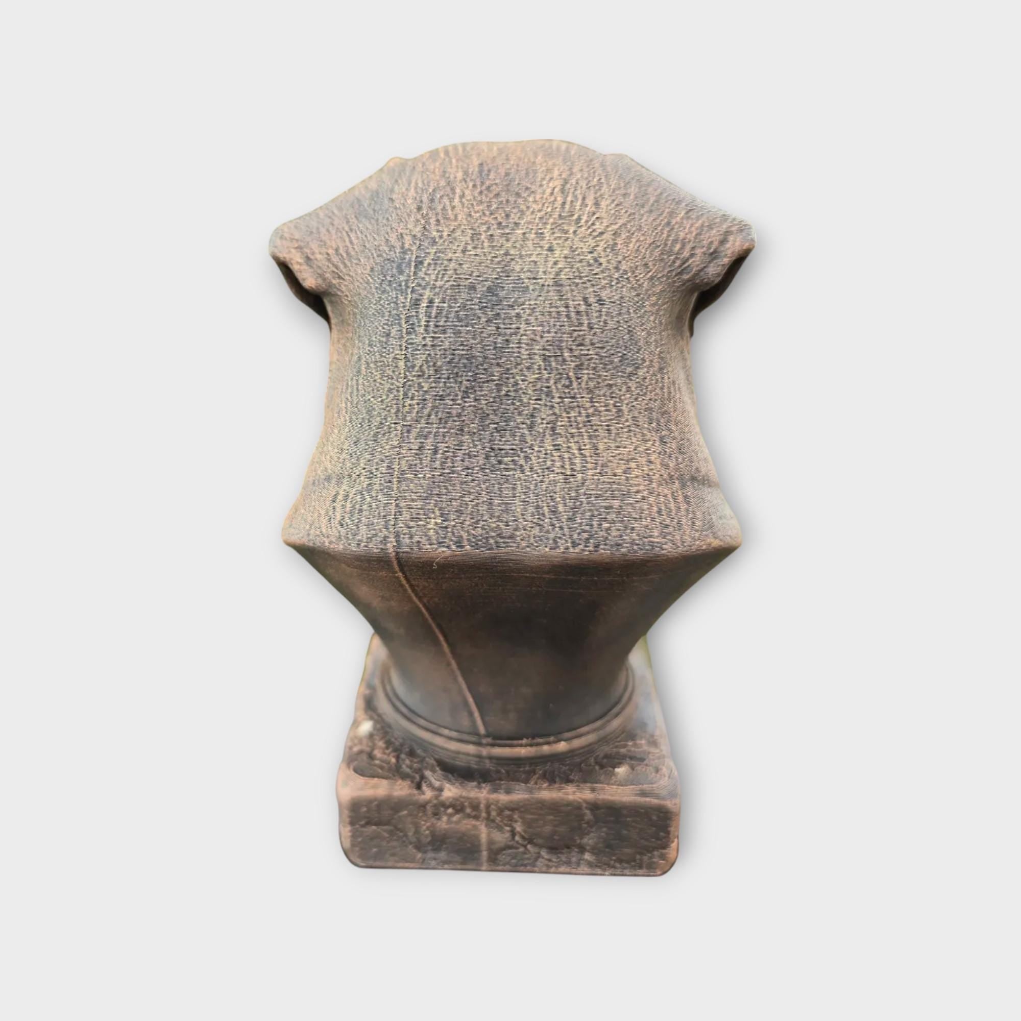 Büste einer Alabai-Büste, zentralasiatische Schäferhundstatue – handbemalt, Wohndekor, Hundeliebhaber, Geschenk für ihn oder sie, Ornament