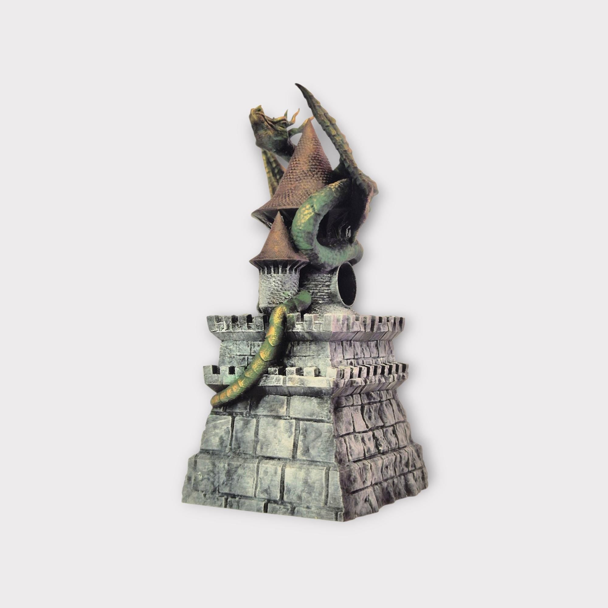Drache auf Würfelturm - Dungeons &amp; Dragons Zubehör DnD Spiel