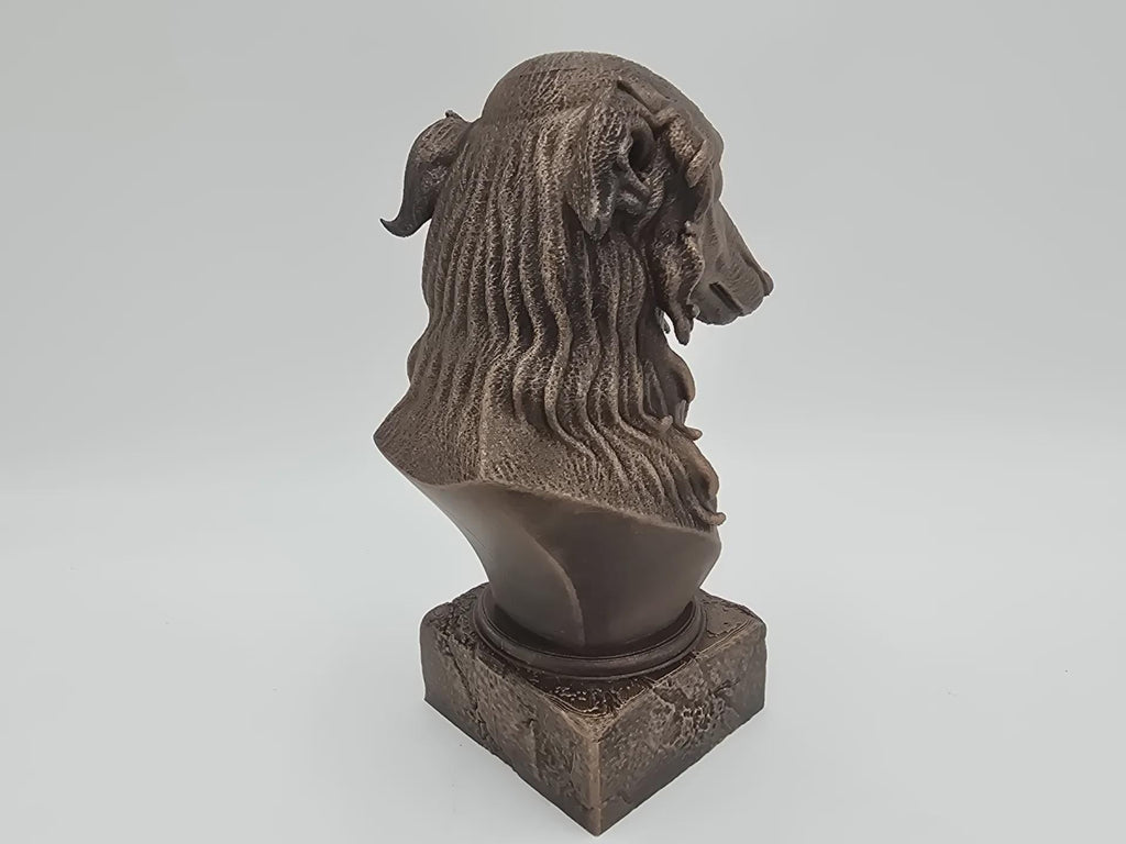 Büste einer Borzoi-Hundestatue – handbemalt, Heimdekoration, Hundeliebhaber, Geschenk für ihn oder sie, Ornament