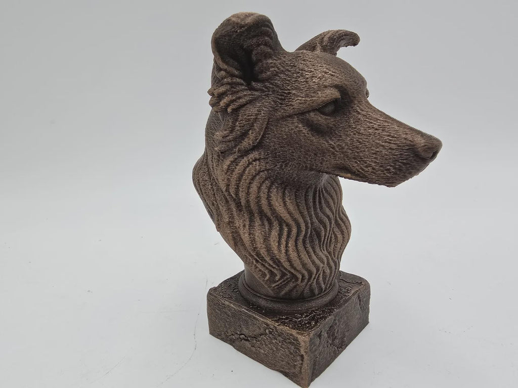 Büste einer Border Collie Hundestatue - Wohndeko Hundeliebhaber handbemalt Ornament