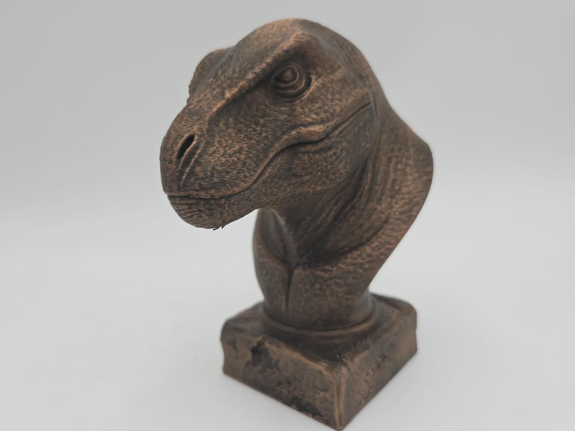 Bust of a T-Rex statue - home decor lover gift for him or her hand-painted ornament