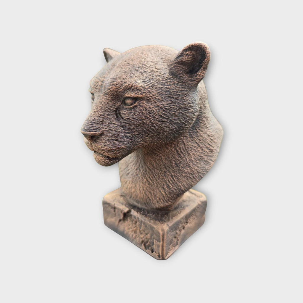 Büste einer Jaguar-Statue – Geschenk für Wohndekor-Liebhaber, handbemaltes Ornament
