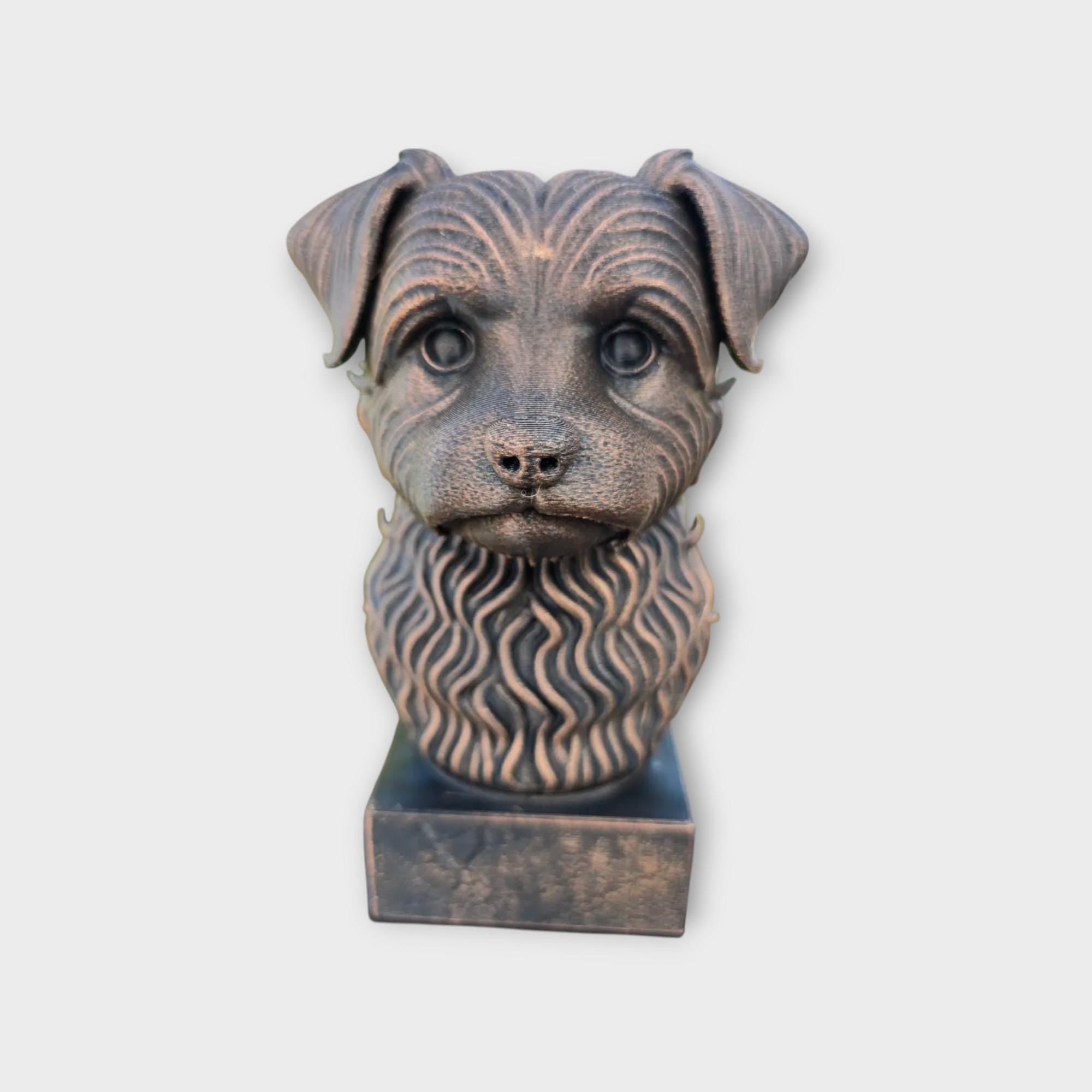 Büste einer Yorkipoo-Statue – Wohndeko, Hundeliebhaber, Geschenk für ihn oder sie, handbemaltes Ornament