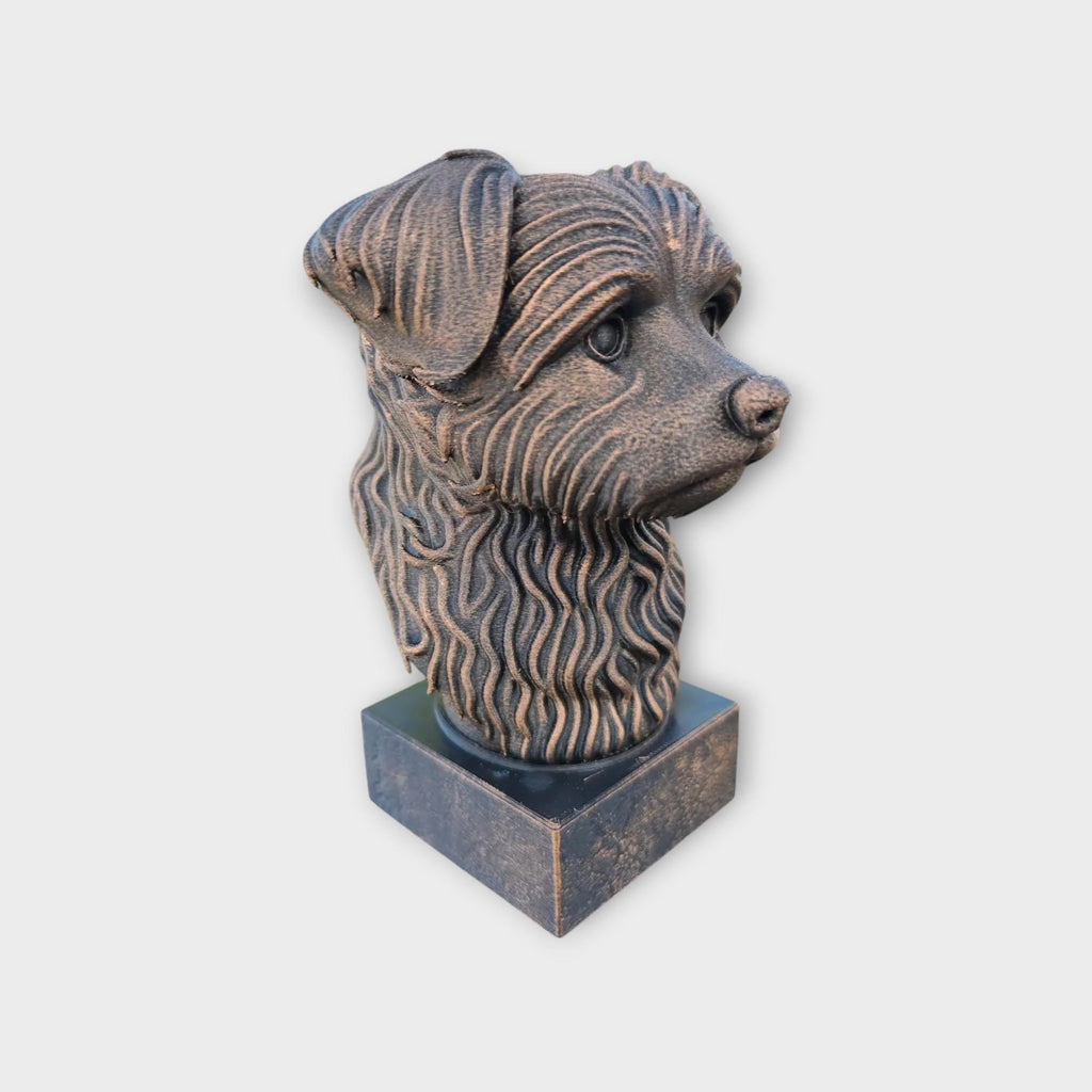 Büste einer Yorkipoo-Statue – Wohndeko, Hundeliebhaber, Geschenk für ihn oder sie, handbemaltes Ornament