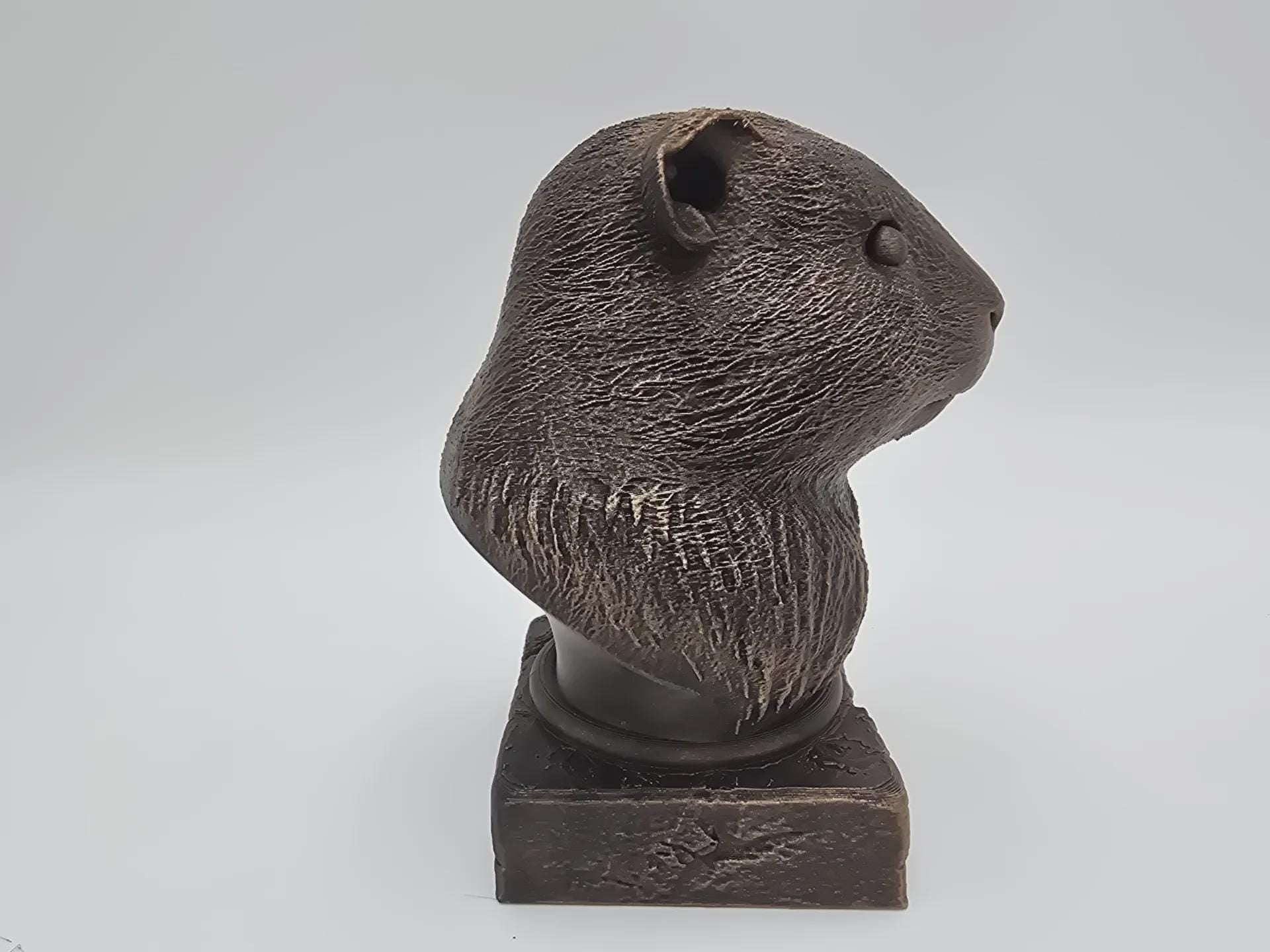 Büste einer Meerschweinchenstatue - Wohndekor-Liebhaber, Geschenk für ihn oder sie, handbemaltes Ornament