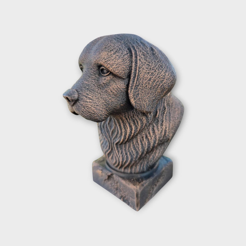 Büste einer Tibeta Spaniel Statue - Wohndeko Hundeliebhaber Geschenk für ihn oder sie handbemaltes Ornament