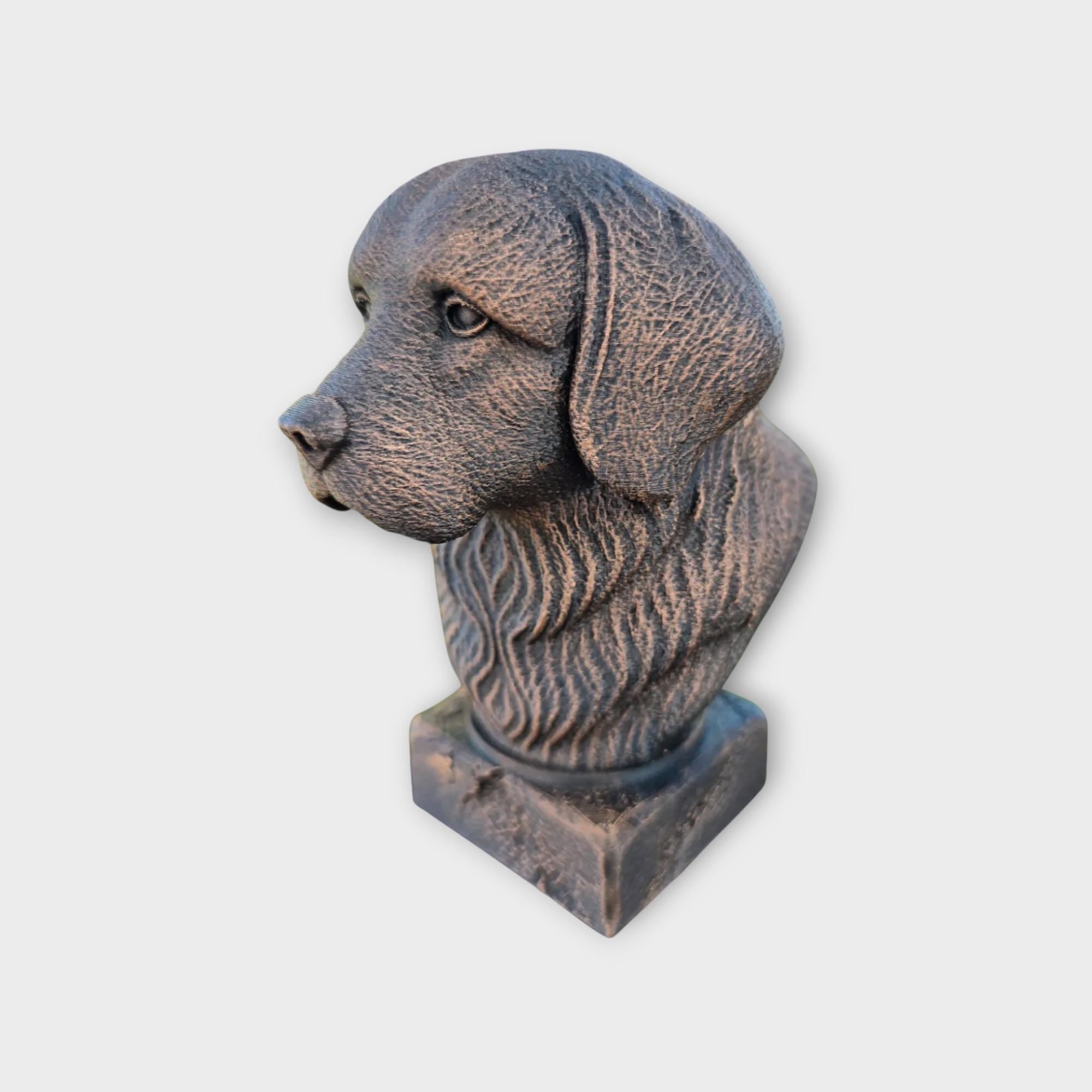 Büste einer Tibeta Spaniel Statue - Wohndeko Hundeliebhaber Geschenk für ihn oder sie handbemaltes Ornament
