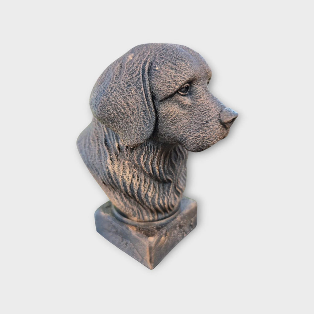 Büste einer Tibeta Spaniel Statue - Wohndeko Hundeliebhaber Geschenk für ihn oder sie handbemaltes Ornament