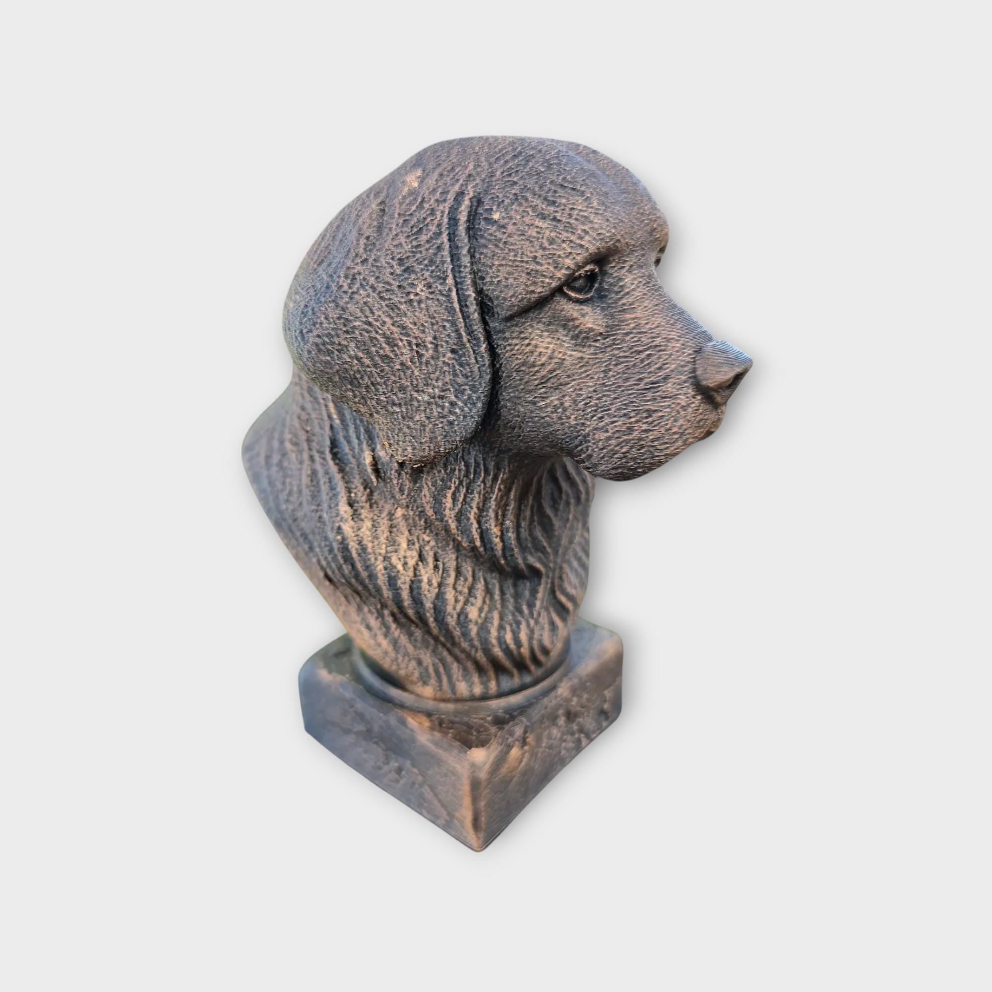 Büste einer Tibeta Spaniel Statue - Wohndeko Hundeliebhaber Geschenk für ihn oder sie handbemaltes Ornament
