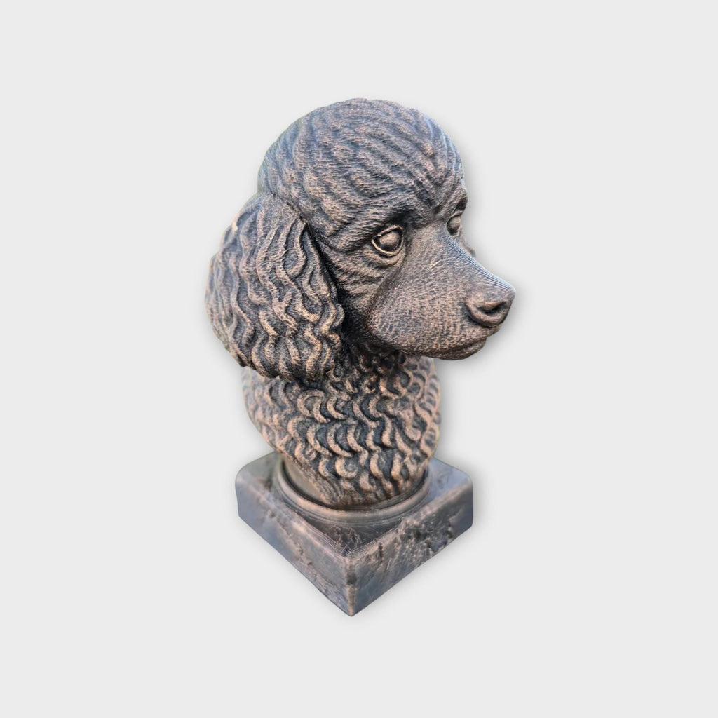 Bust of a Toy Poodle statue - home decor dog lover gift him her hand-painted ornament