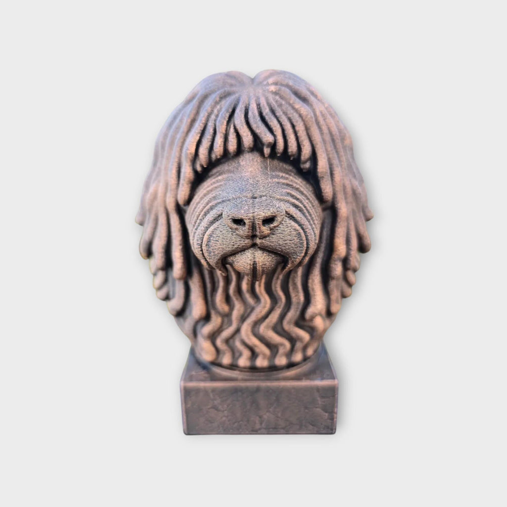 Büste einer Puli-Statue – Wohndeko, Hundeliebhaber, Geschenk für ihn oder sie, handbemaltes Ornament