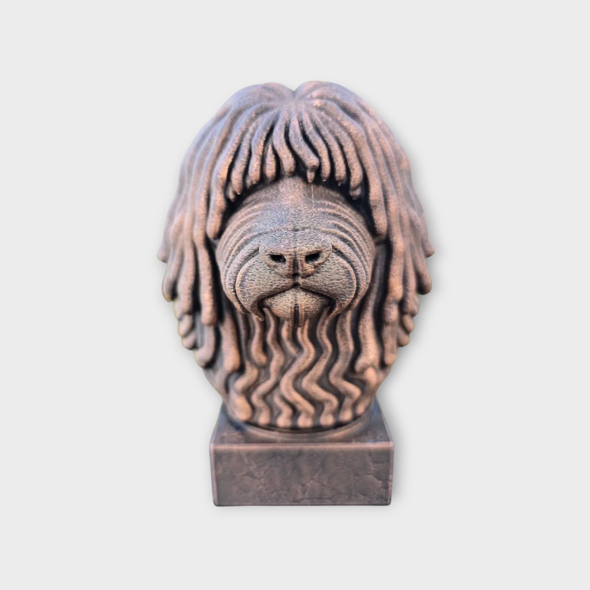 Büste einer Puli-Statue – Wohndeko, Hundeliebhaber, Geschenk für ihn oder sie, handbemaltes Ornament