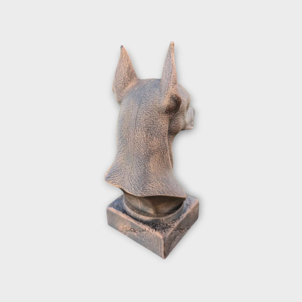 Büste einer Pinscher-Statue – Wohndeko, Hundeliebhaber, Geschenk für ihn oder sie, handbemaltes Ornament