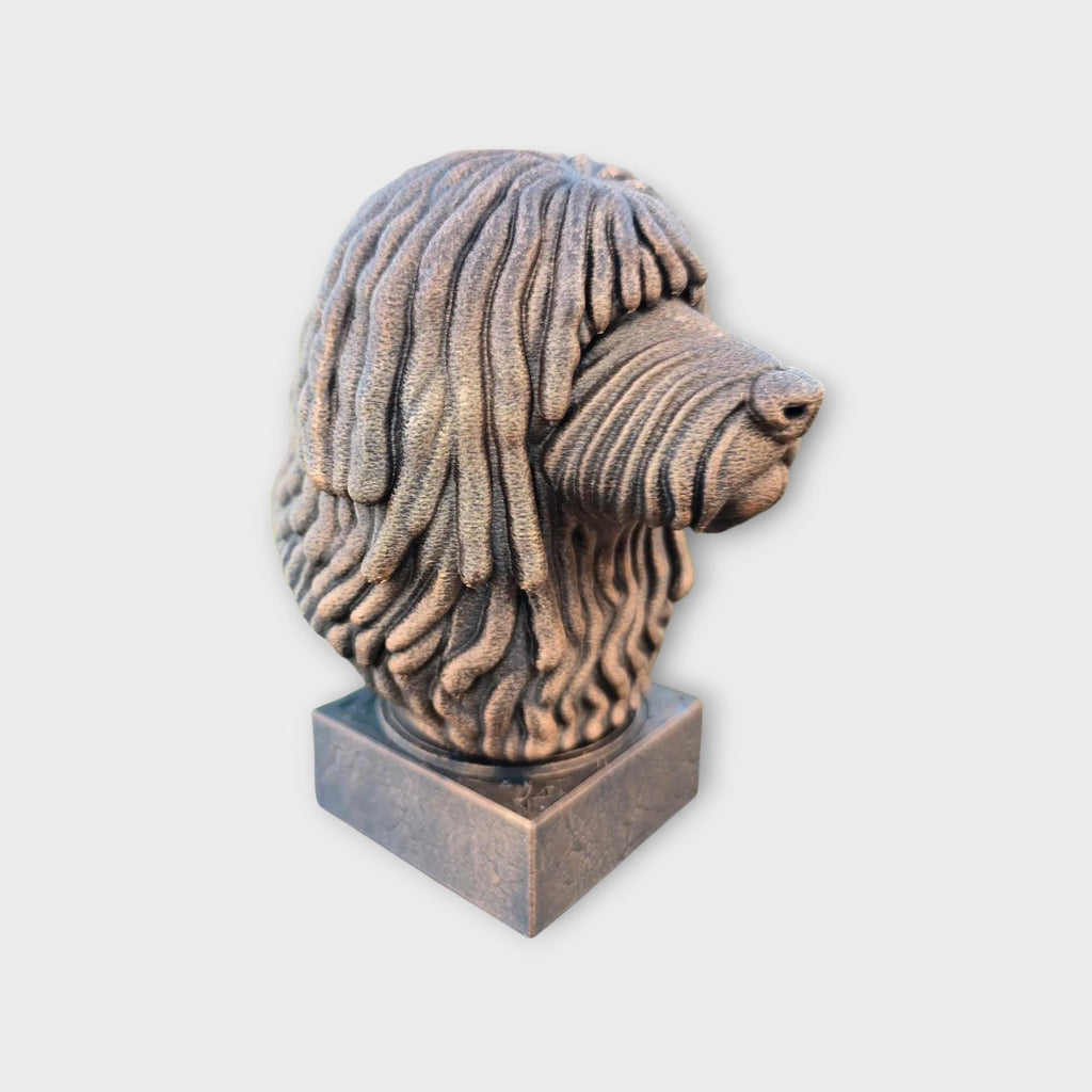 Büste einer Puli-Statue – Wohndeko, Hundeliebhaber, Geschenk für ihn oder sie, handbemaltes Ornament