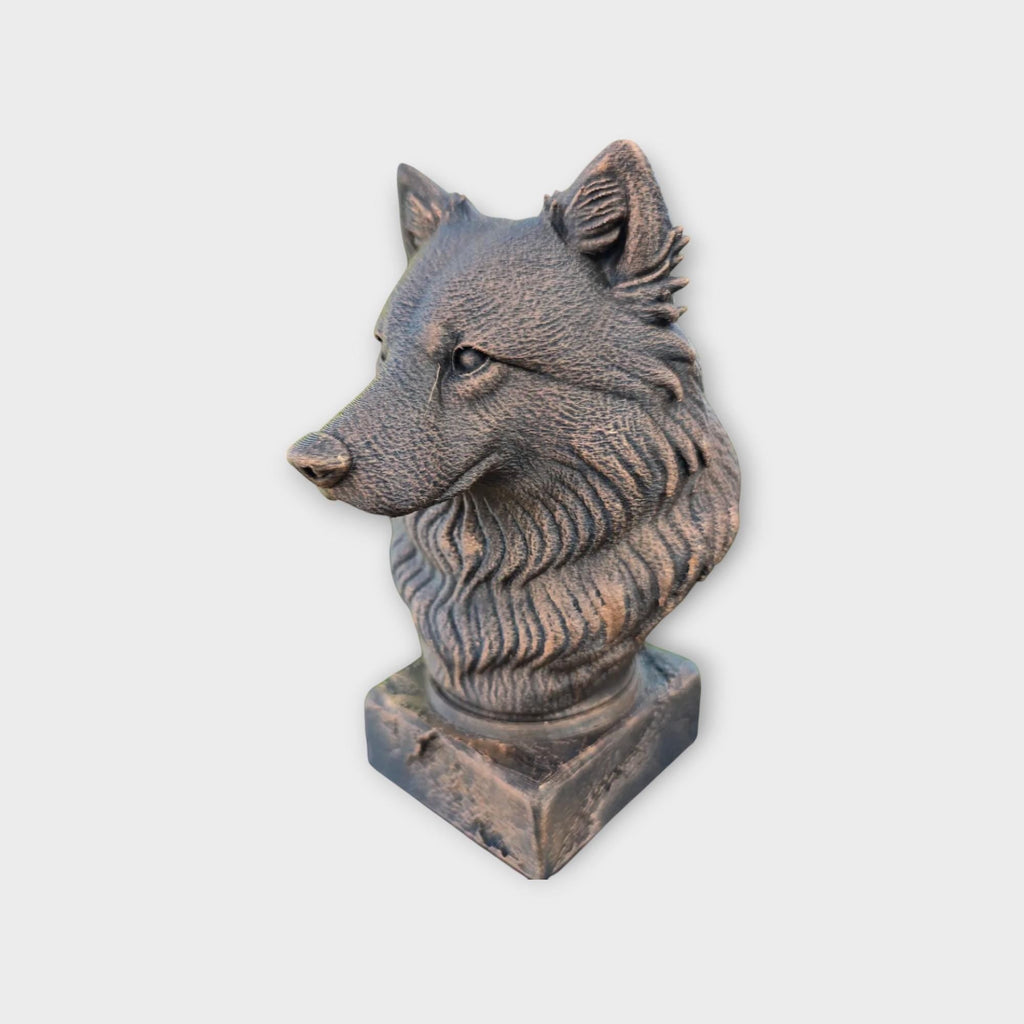 Büste einer finnischen Lapphund-Statue – Wohndeko, Hundeliebhaber, Geschenk für ihn oder sie, handbemaltes Ornament