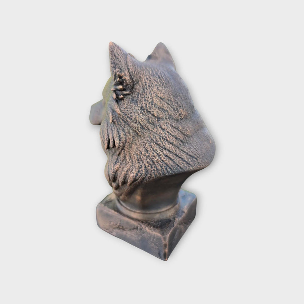 Büste einer finnischen Lapphund-Statue – Wohndeko, Hundeliebhaber, Geschenk für ihn oder sie, handbemaltes Ornament