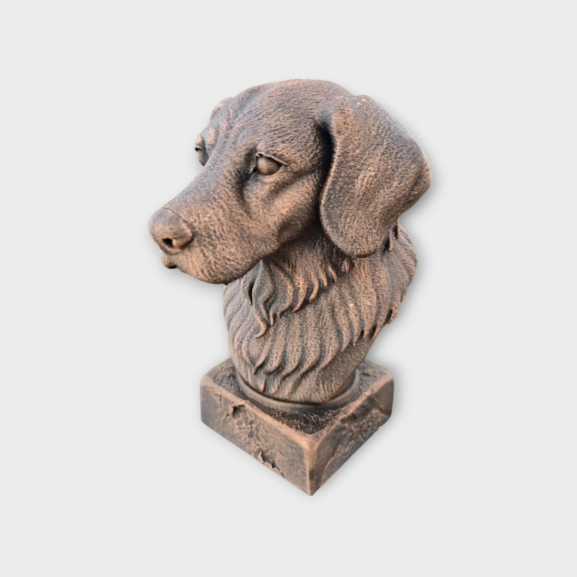 Büste einer Brittany Spaniel Hundestatue - Wohndeko Hundeliebhaber Geschenk für ihn oder sie handbemaltes Ornament