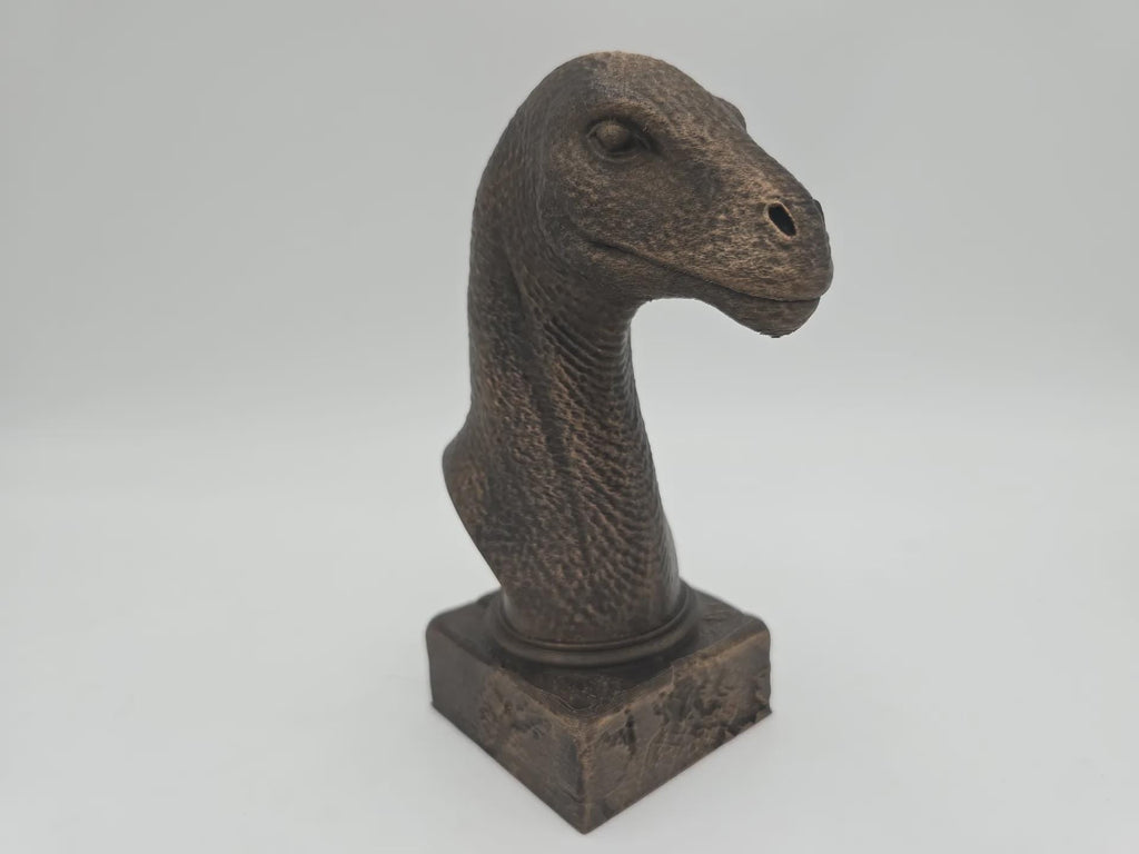 Bust of a Brontosaurus dinosaur statue - home decor dinosaur lover gift him her hand-painted ornament