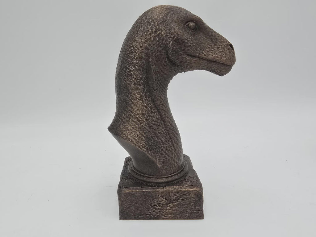 Bust of a Brontosaurus dinosaur statue - home decor dinosaur lover gift him her hand-painted ornament