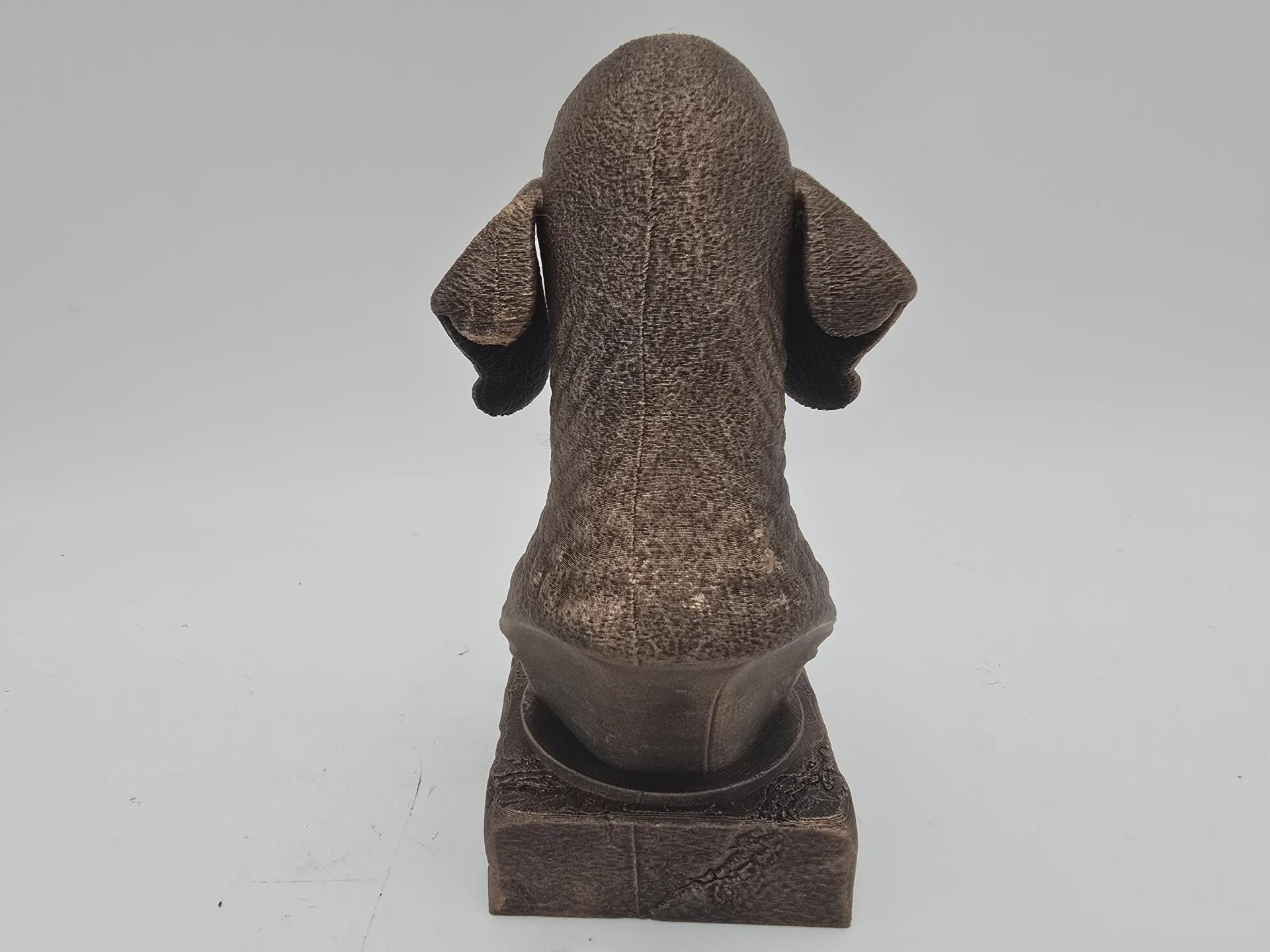 Bust of a Bedlington Terrier Dog Statue - Home Decor Dog Lover Gift Him Her Handpainted Ornament