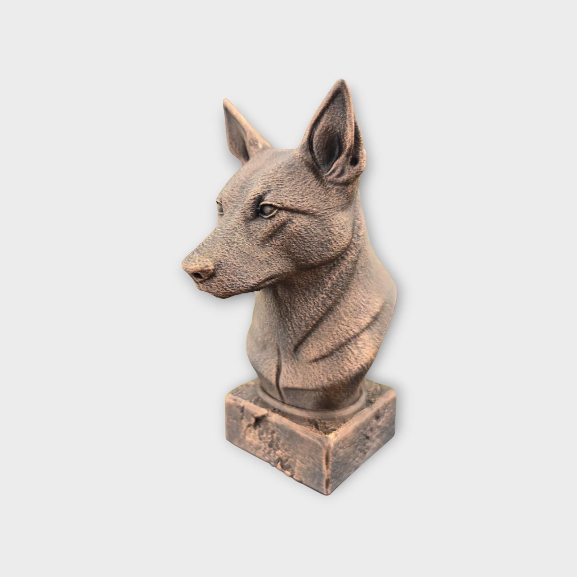 Büste einer Australian Kelpie Büste Hundestatue - Wohndeko Hundeliebhaber Geschenk für ihn ihr handbemaltes Ornament