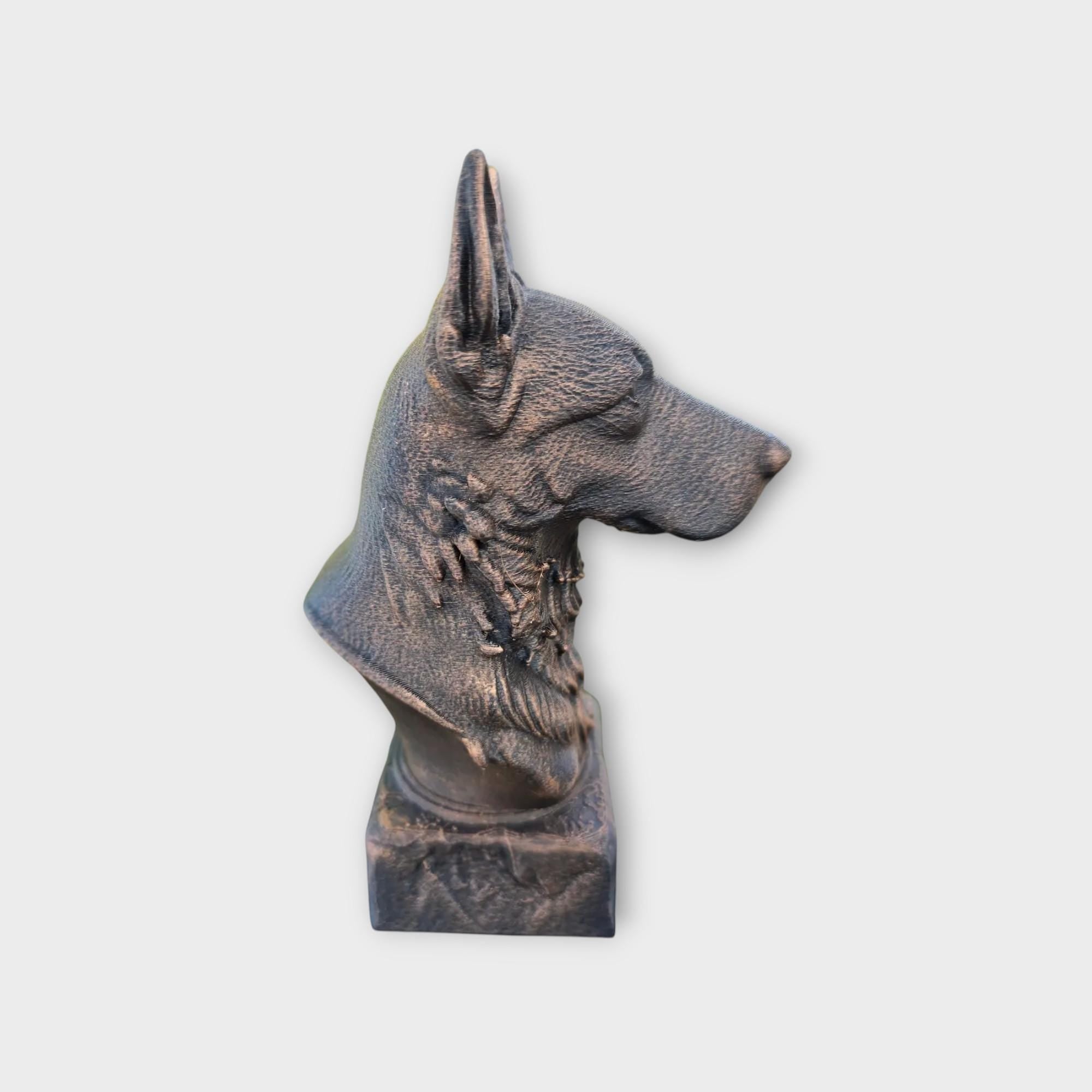 Bust of a Beauceron dog statue - home decor dog lover gift him her hand-painted ornament