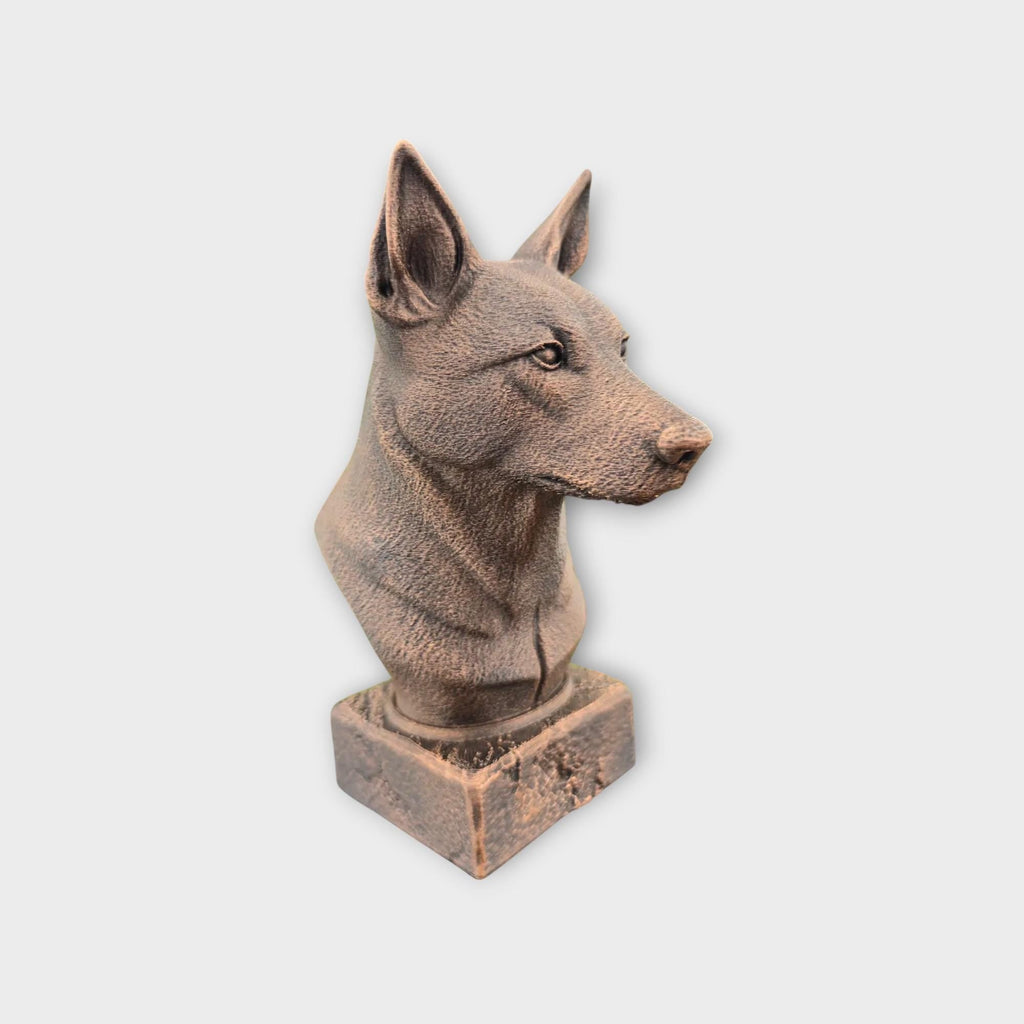 Büste einer Australian Kelpie Büste Hundestatue - Wohndeko Hundeliebhaber Geschenk für ihn ihr handbemaltes Ornament