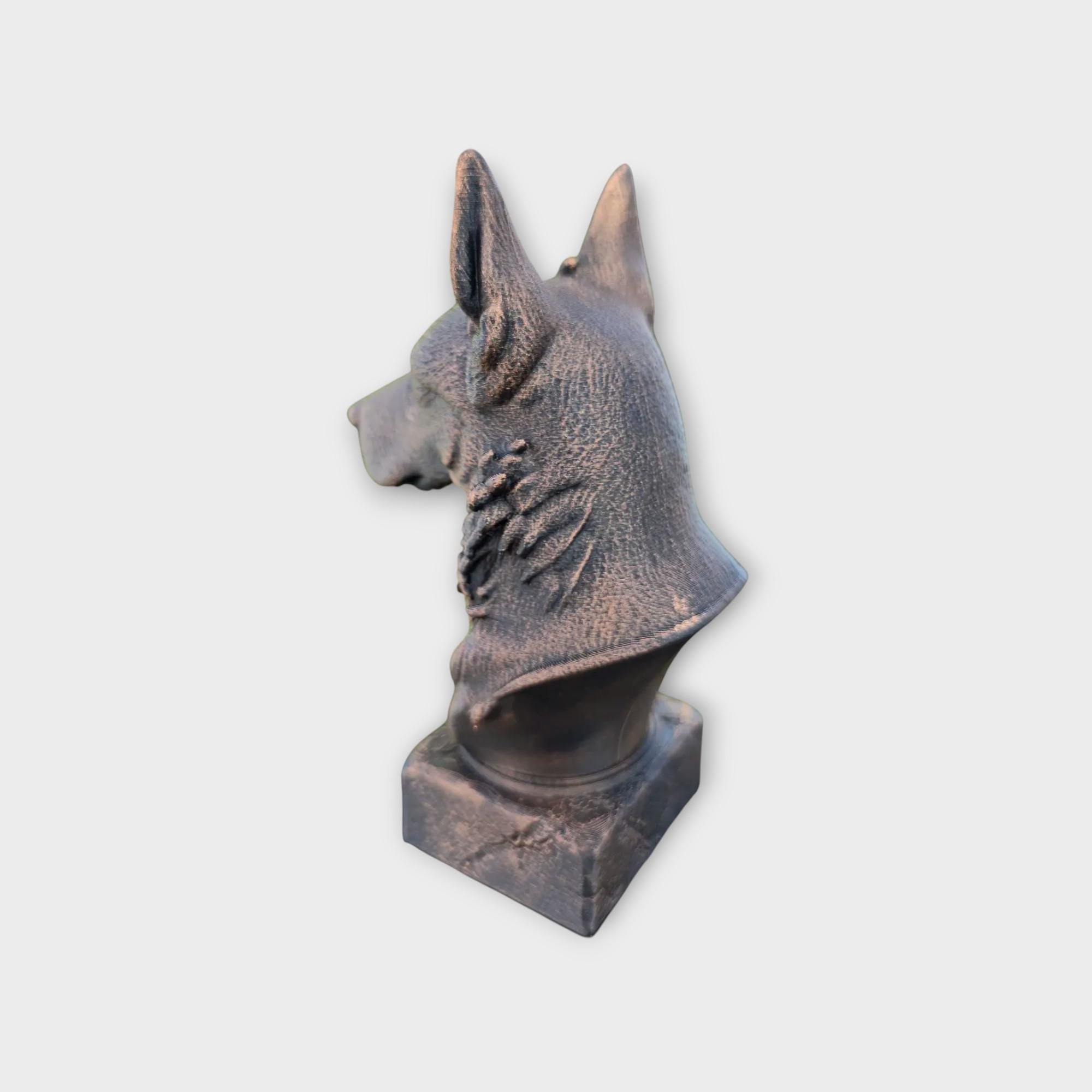 Bust of a Beauceron dog statue - home decor dog lover gift him her hand-painted ornament