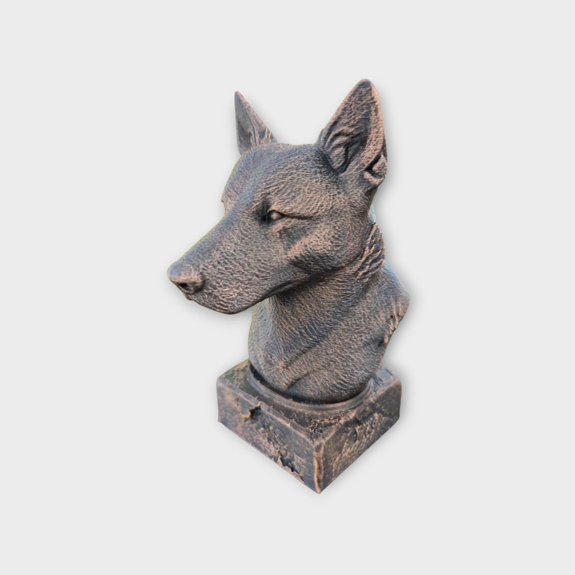 Büste einer australischen Rinderbüste, Hundestatue – Wohndeko, Hundeliebhaber, Geschenk für ihn oder sie, handbemaltes Ornament