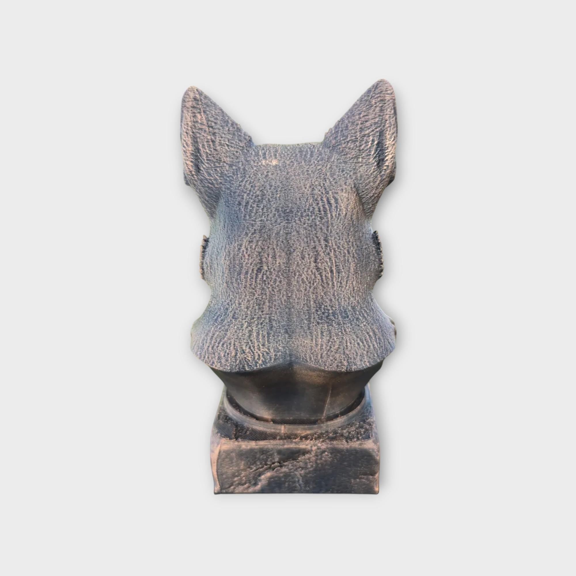 Büste einer australischen Rinderbüste, Hundestatue – Wohndeko, Hundeliebhaber, Geschenk für ihn oder sie, handbemaltes Ornament