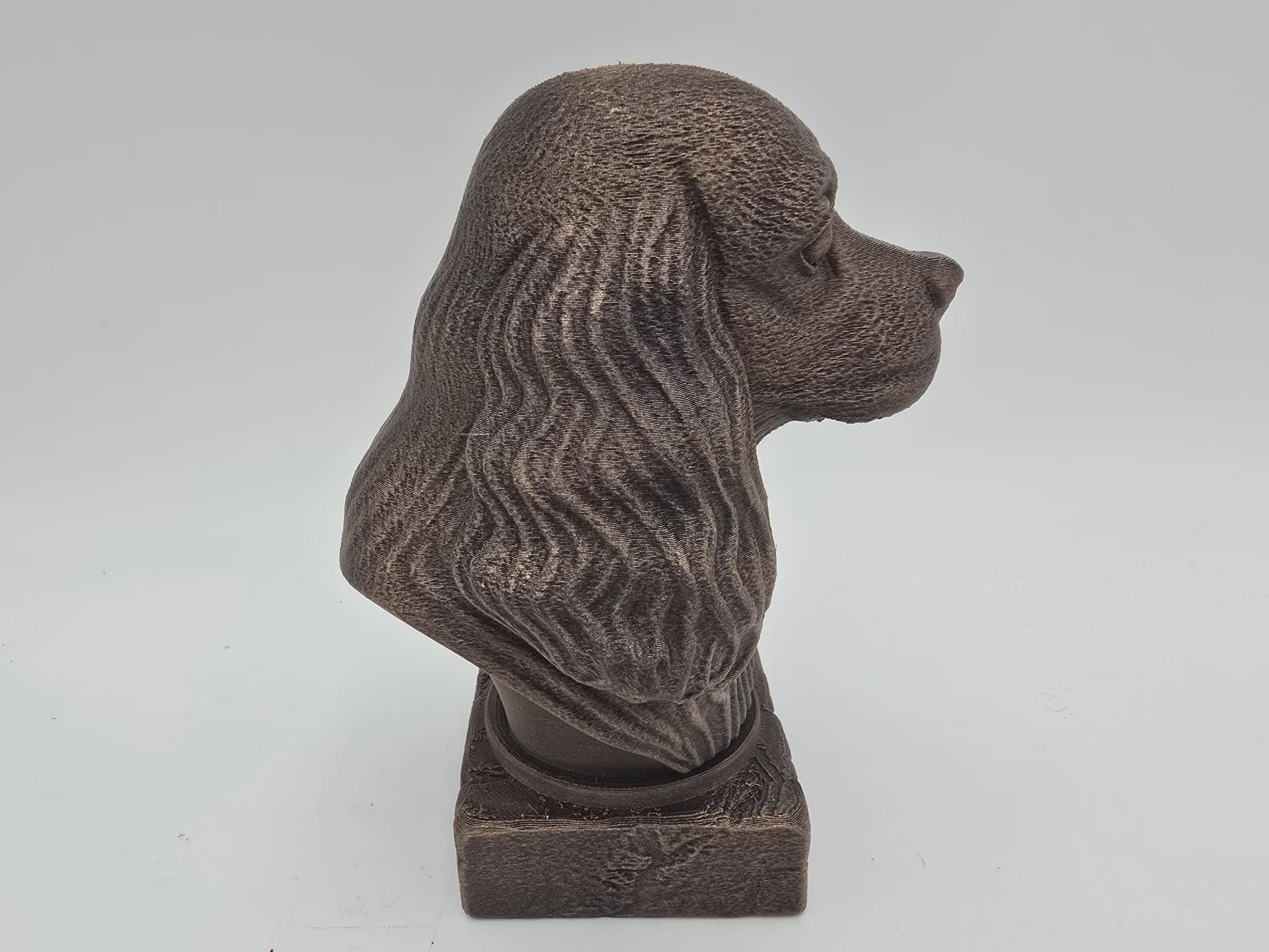Büste einer amerikanischen Cocker Spaniel Büste Hundestatue - Wohndeko Hundeliebhaber Geschenk für ihn ihr handbemaltes Ornament