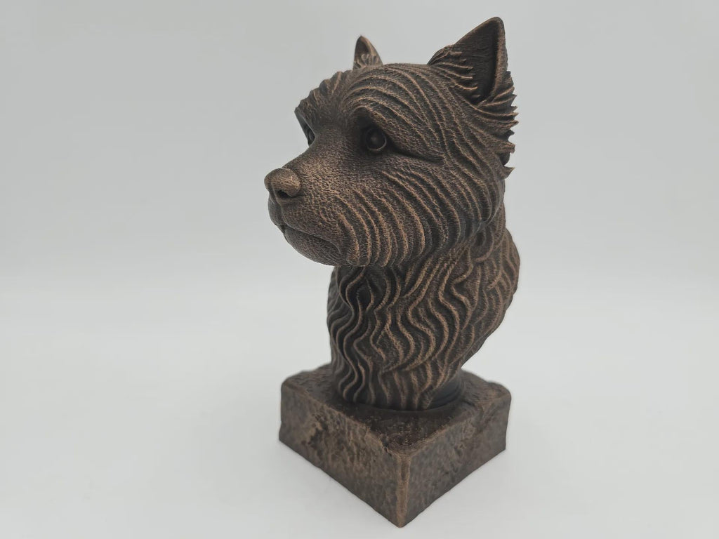 Bust of a West Highland Terrier Dog Statue - Home Decor Dog Lover Gift Him Her Hand-Painted Ornament