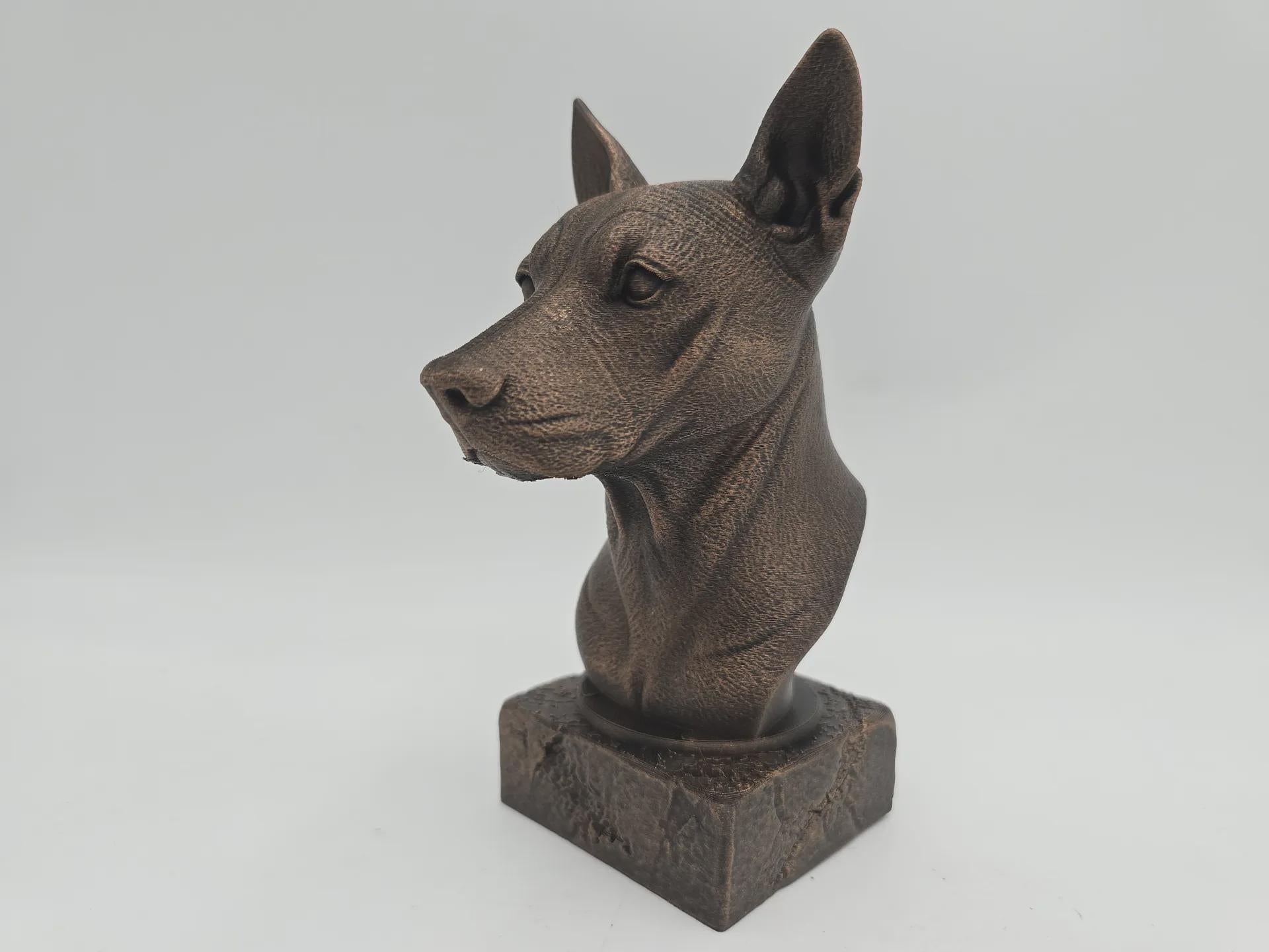 Büste einer Xolo-Hundestatue - Wohndeko Hundeliebhaber Geschenk für ihn oder sie handbemaltes Ornament