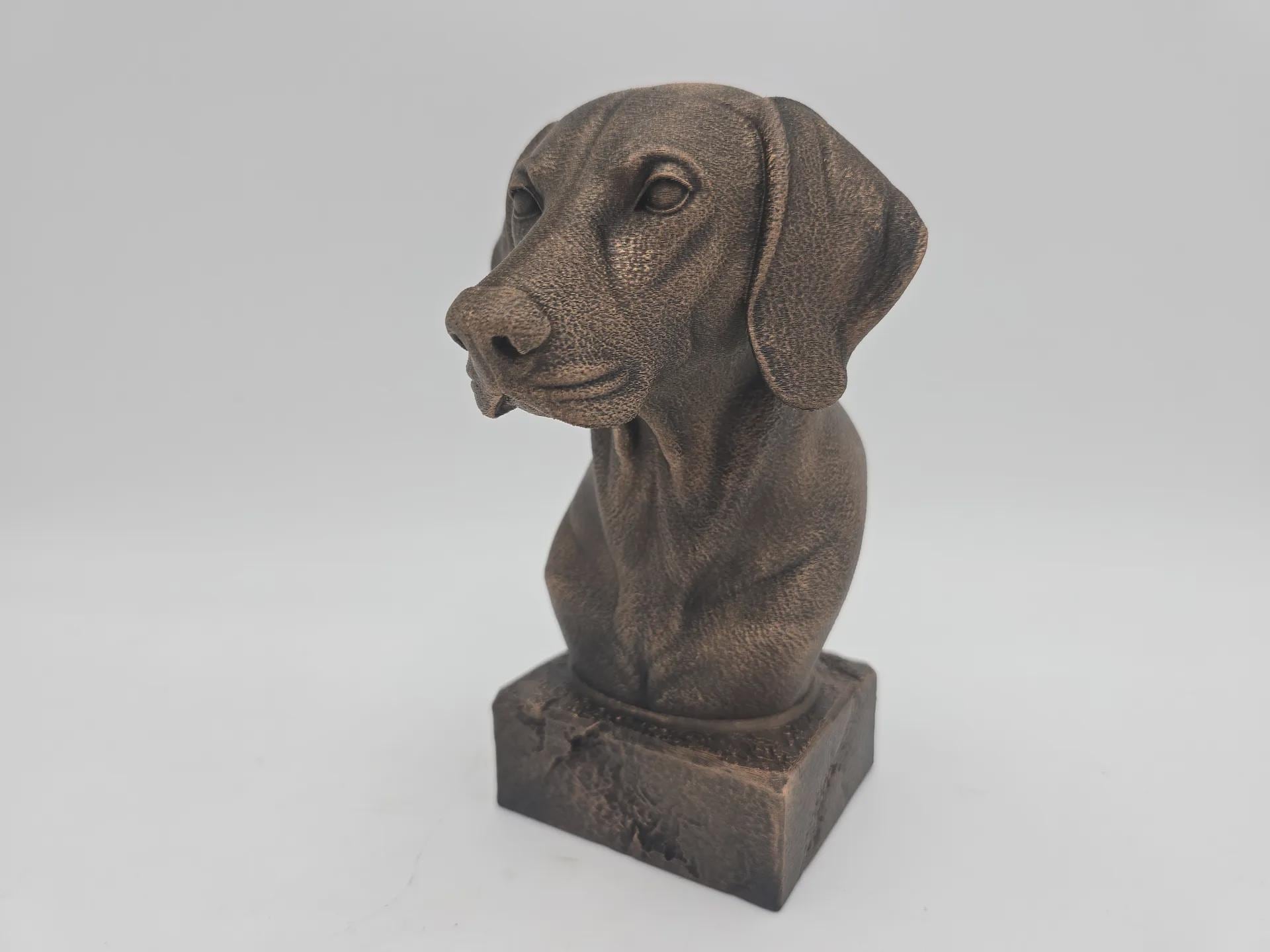 Büste einer Weimaraner-Büste, Hundestatue – Wohndeko, Hundeliebhaber, Geschenk für ihn, ihr, handbemaltes Ornament