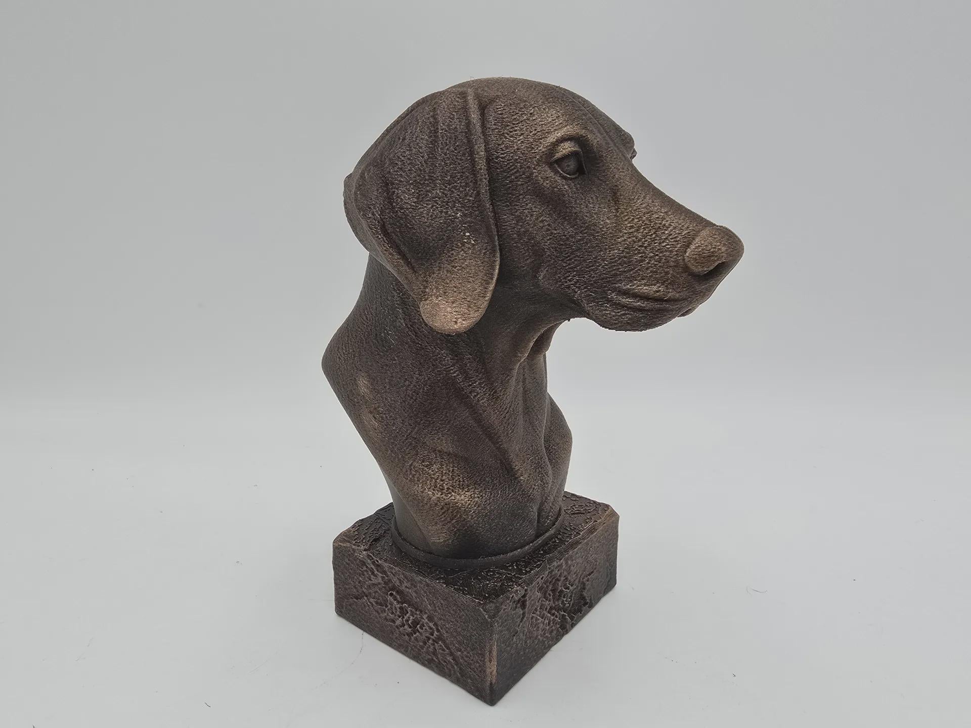 Büste einer Weimaraner-Büste, Hundestatue – Wohndeko, Hundeliebhaber, Geschenk für ihn, ihr, handbemaltes Ornament