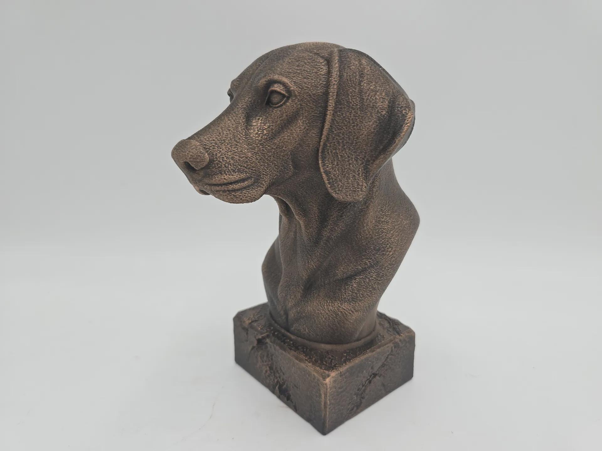 Büste einer Weimaraner-Büste, Hundestatue – Wohndeko, Hundeliebhaber, Geschenk für ihn, ihr, handbemaltes Ornament