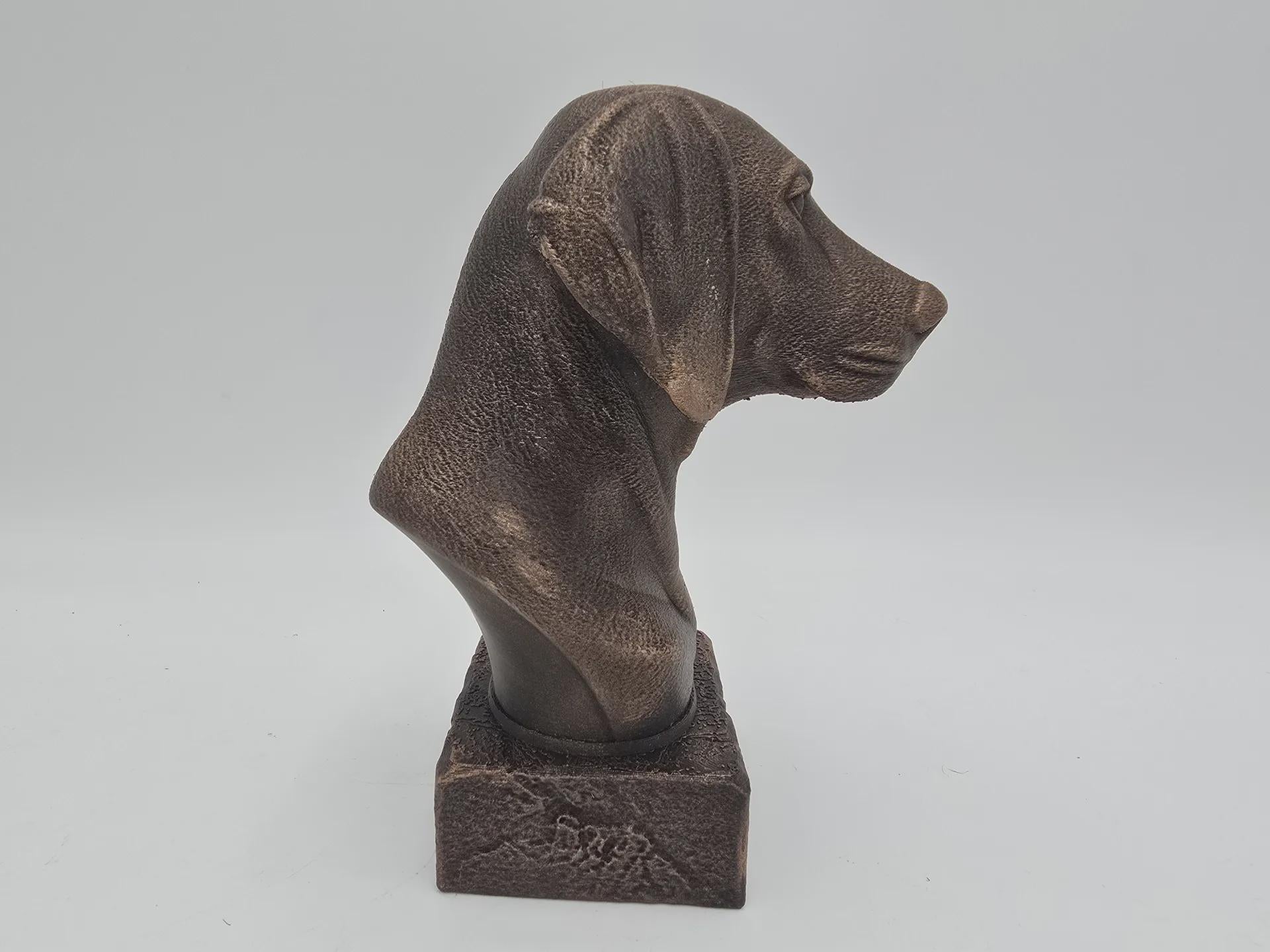 Büste einer Weimaraner-Büste, Hundestatue – Wohndeko, Hundeliebhaber, Geschenk für ihn, ihr, handbemaltes Ornament