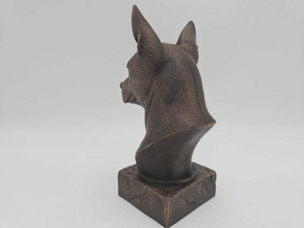Büste einer Xolo-Hundestatue - Wohndeko Hundeliebhaber Geschenk für ihn oder sie handbemaltes Ornament