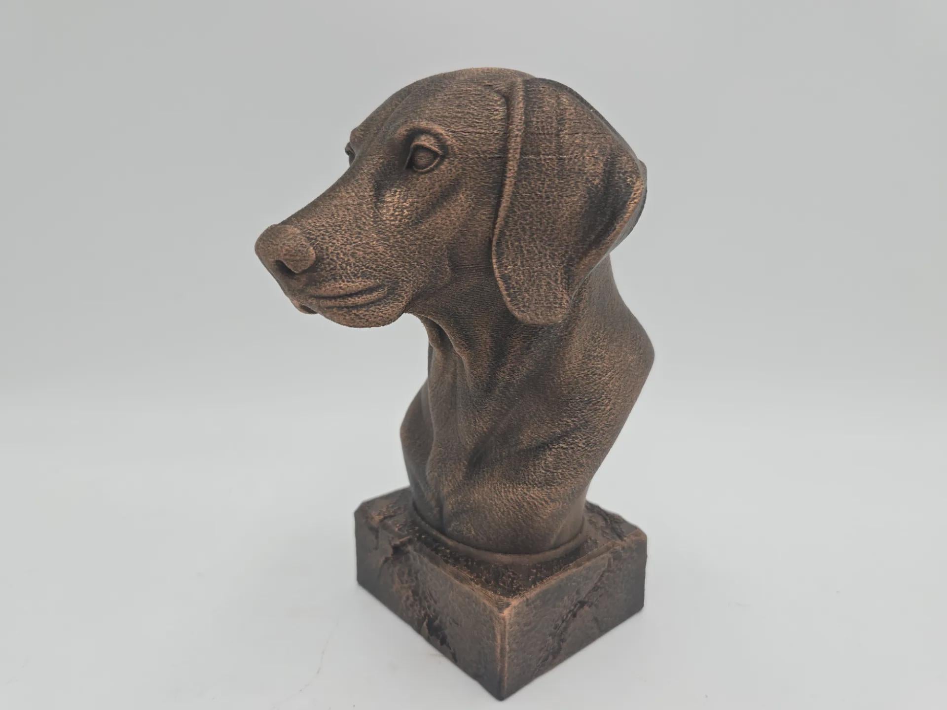 Büste einer Weimaraner-Büste, Hundestatue – Wohndeko, Hundeliebhaber, Geschenk für ihn, ihr, handbemaltes Ornament