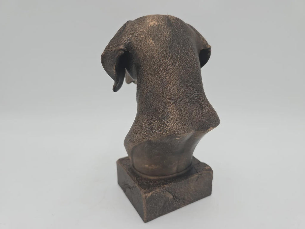 Büste einer Weimaraner-Büste, Hundestatue – Wohndeko, Hundeliebhaber, Geschenk für ihn, ihr, handbemaltes Ornament