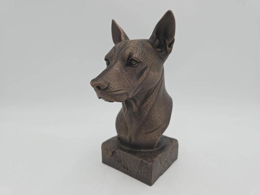 Büste einer Xolo-Hundestatue - Wohndeko Hundeliebhaber Geschenk für ihn oder sie handbemaltes Ornament