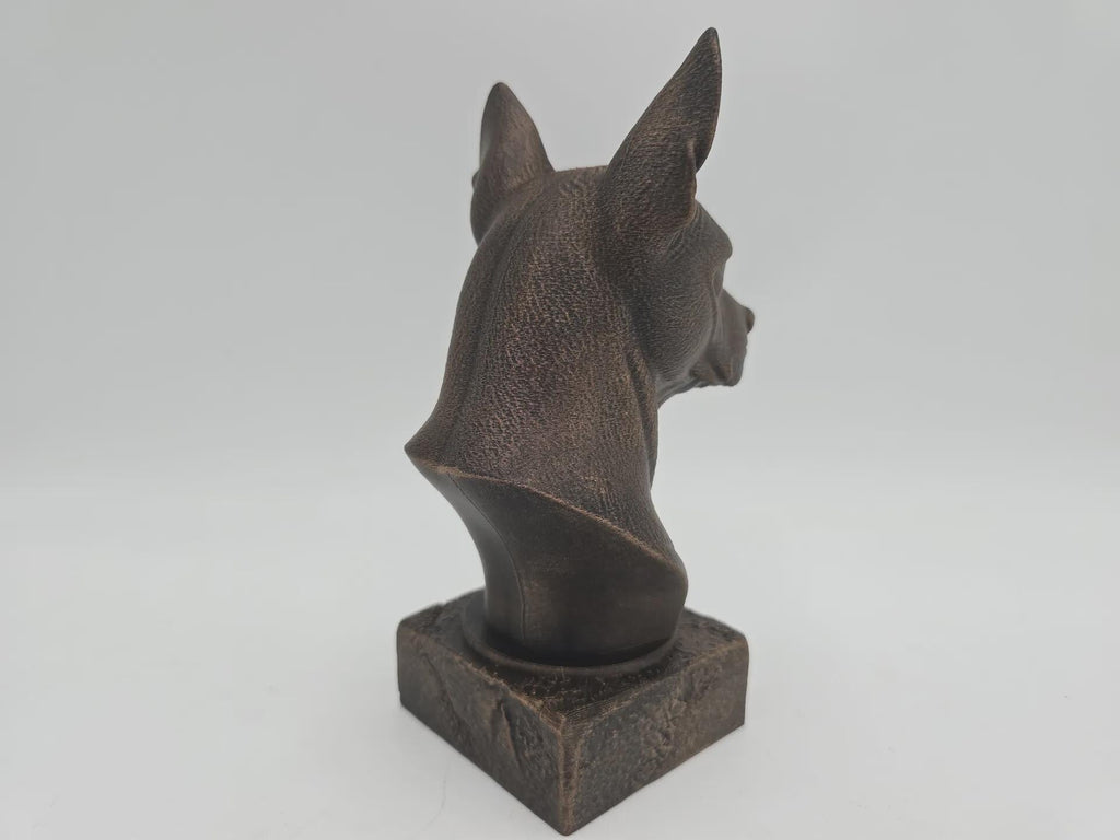 Büste einer Xolo-Hundestatue - Wohndeko Hundeliebhaber Geschenk für ihn oder sie handbemaltes Ornament