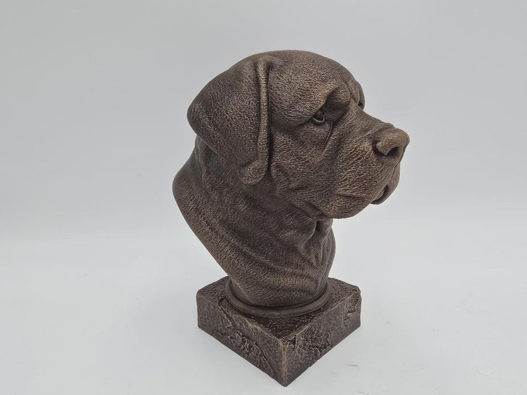 Büste einer Bernhardinerbüste, Hundestatue – Wohndeko, Hundeliebhaber, Geschenk für ihn, ihr, handbemaltes Ornament