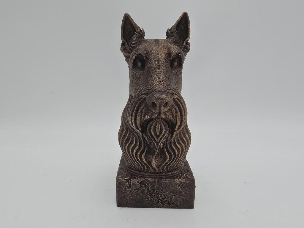 Scottish Terrier Bust Bust Bust Dog Statue - Home Decor Dog Lover Gift Him Her Handpainted Ornament