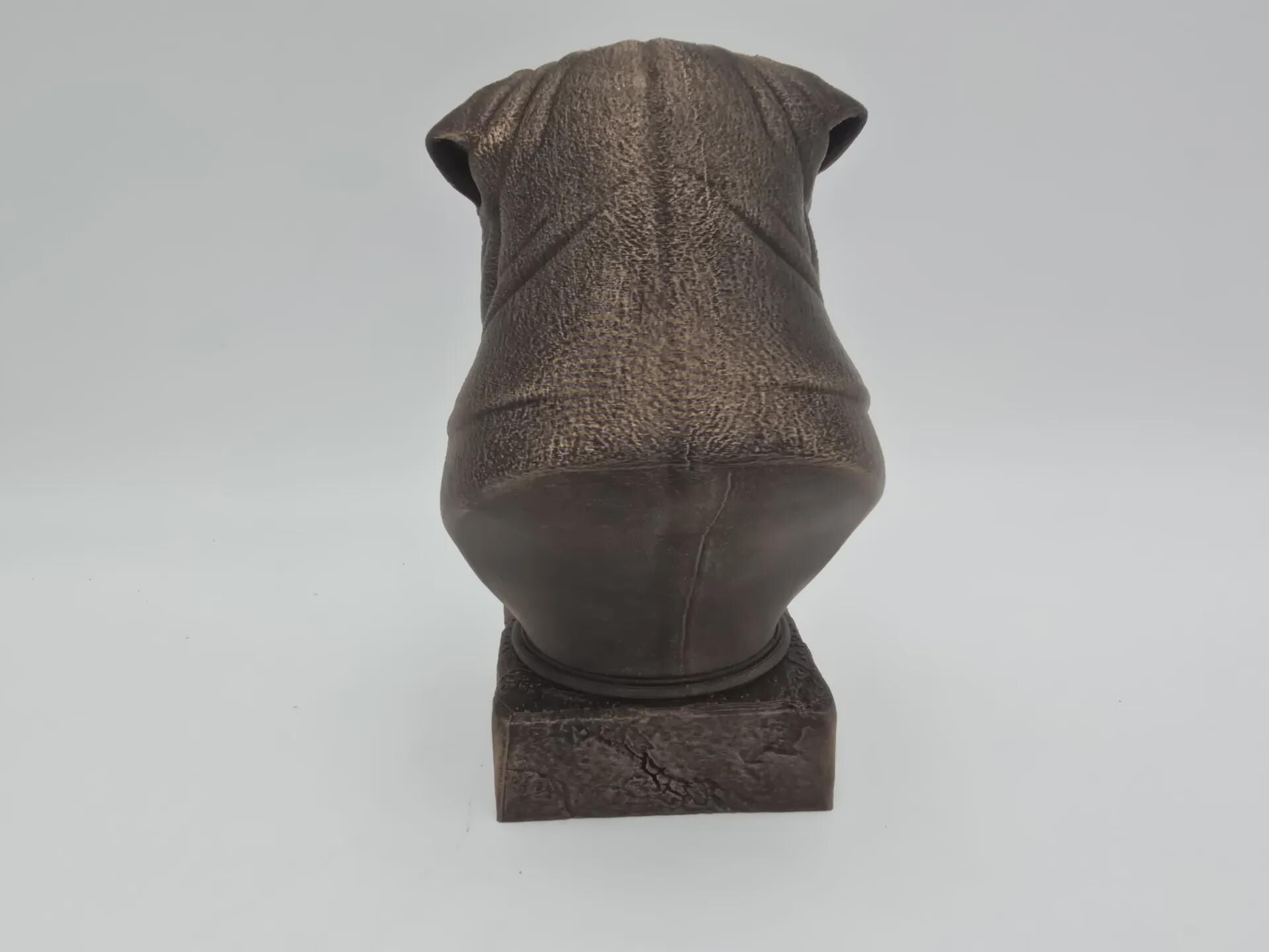 Büste einer Shar Pei Büste Hundestatue - Wohndeko Hundeliebhaber Geschenk für ihn ihr handbemaltes Ornament